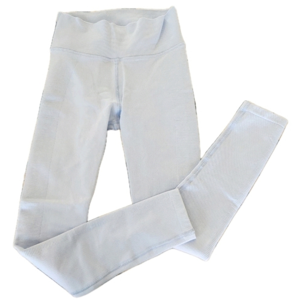 Offline By Aerie Seamless 7/8 Legging Hi Rise Ribbed Size Small Powder Blue